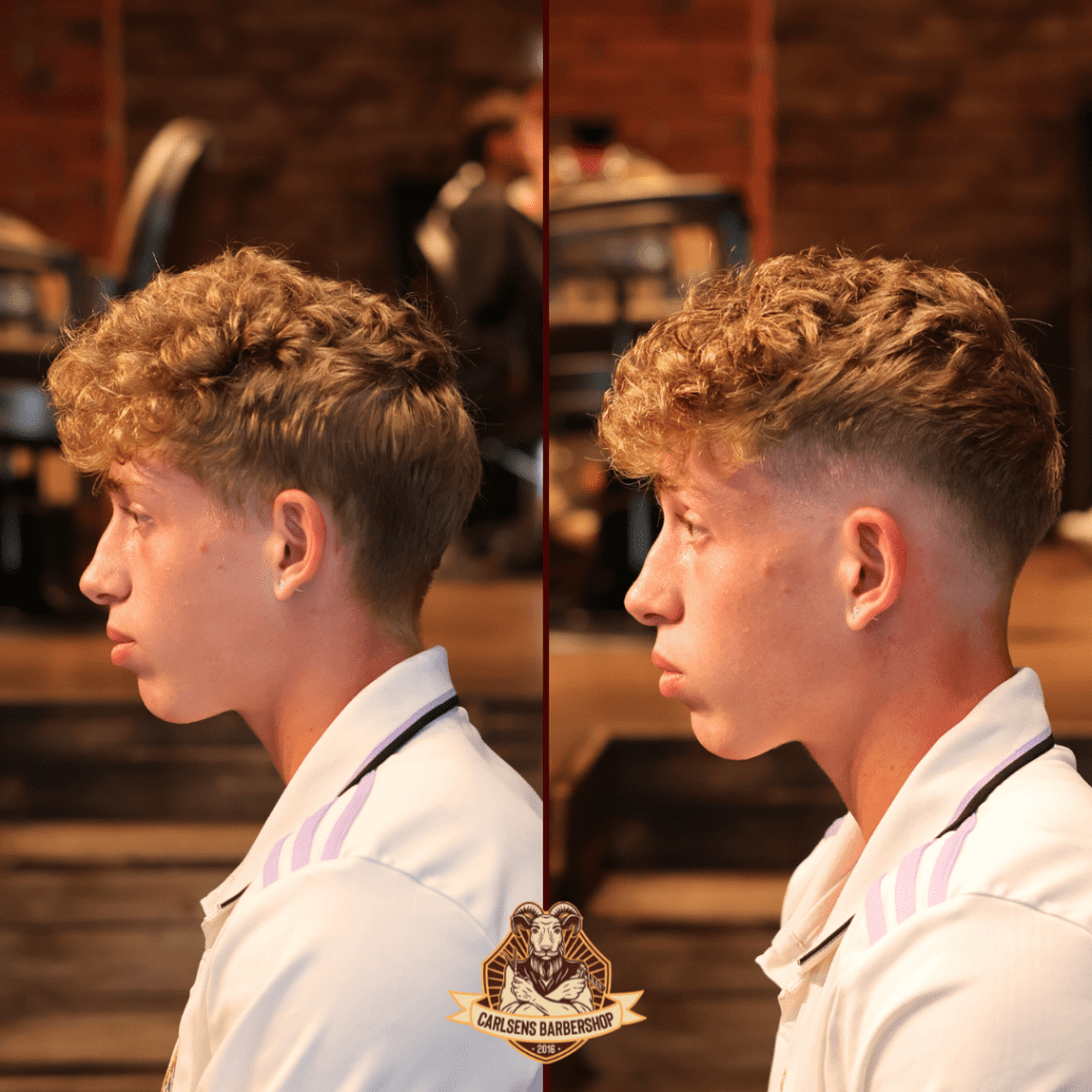 skin fade klippet hos Carlsens Barbershop odense
