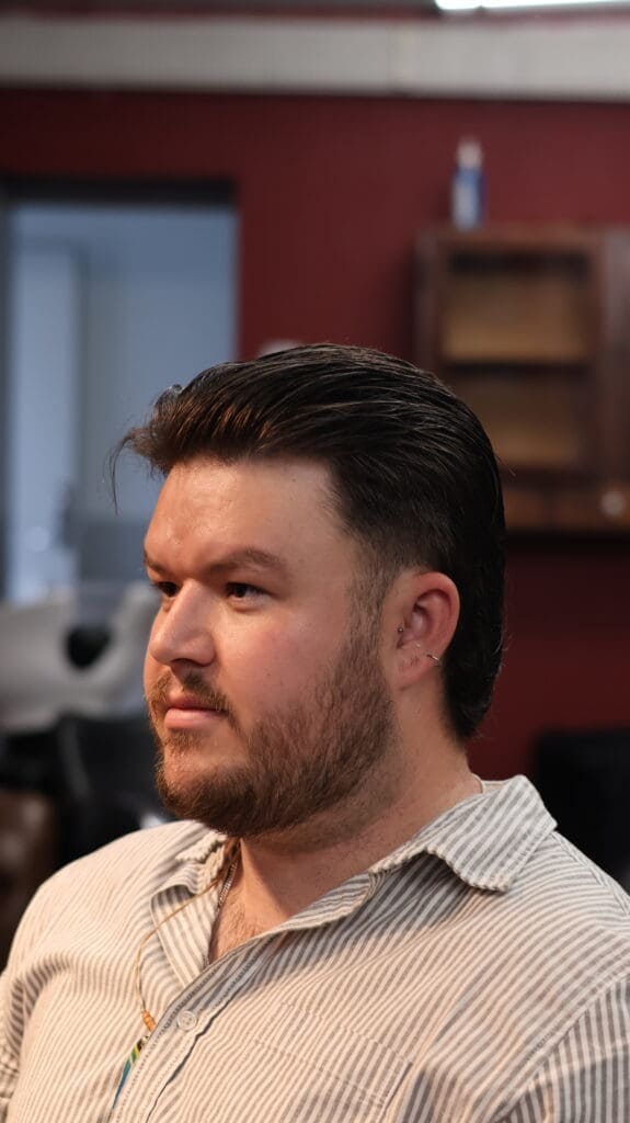 Slickback klippet hos Carlsens Barbersho Århus