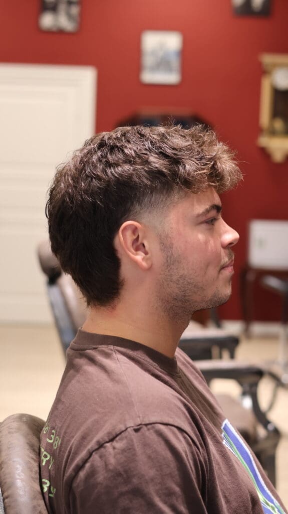 Burst fade klippet hos Carlsens Barbershop København