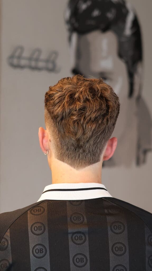Burst fade klippet hos Carlsens Barbershop Odense